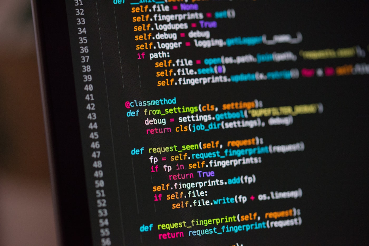 Python used in production backend work