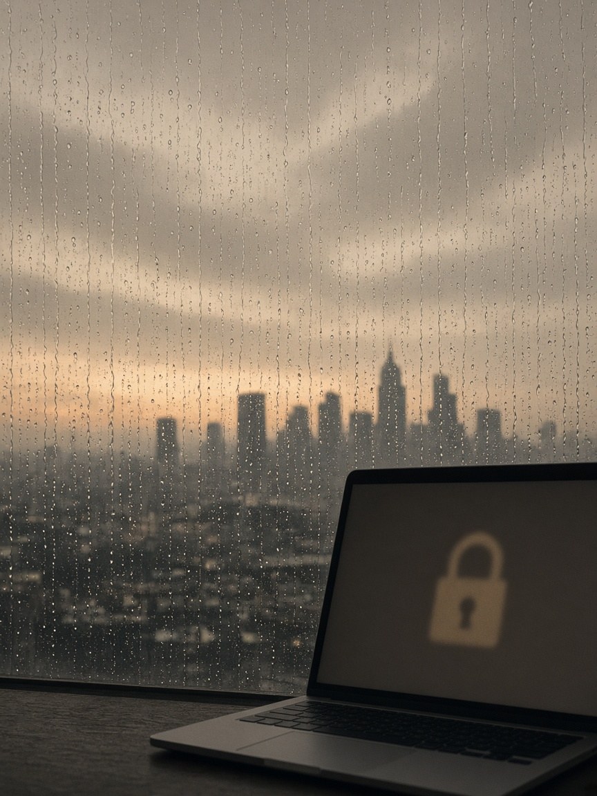 The edge door in front of a city origin