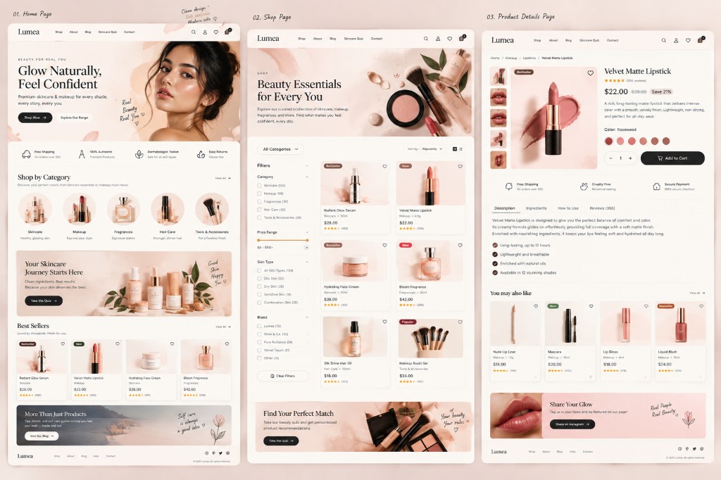 Lumea makeup shop in color